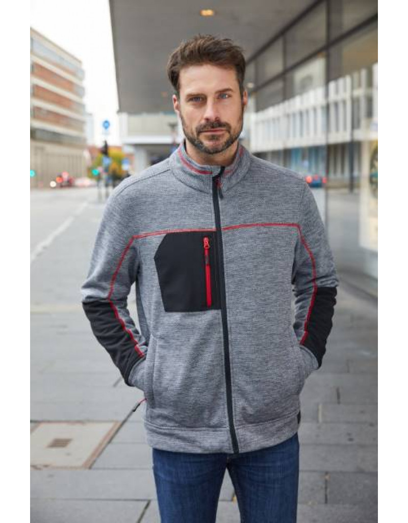 Jachetă tricotată din fleece pentru bărbați